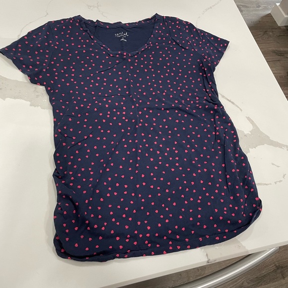 Isabel Maternity by Ingrid & Isabel Tops - Womens Maternity Pink Heart Shirt